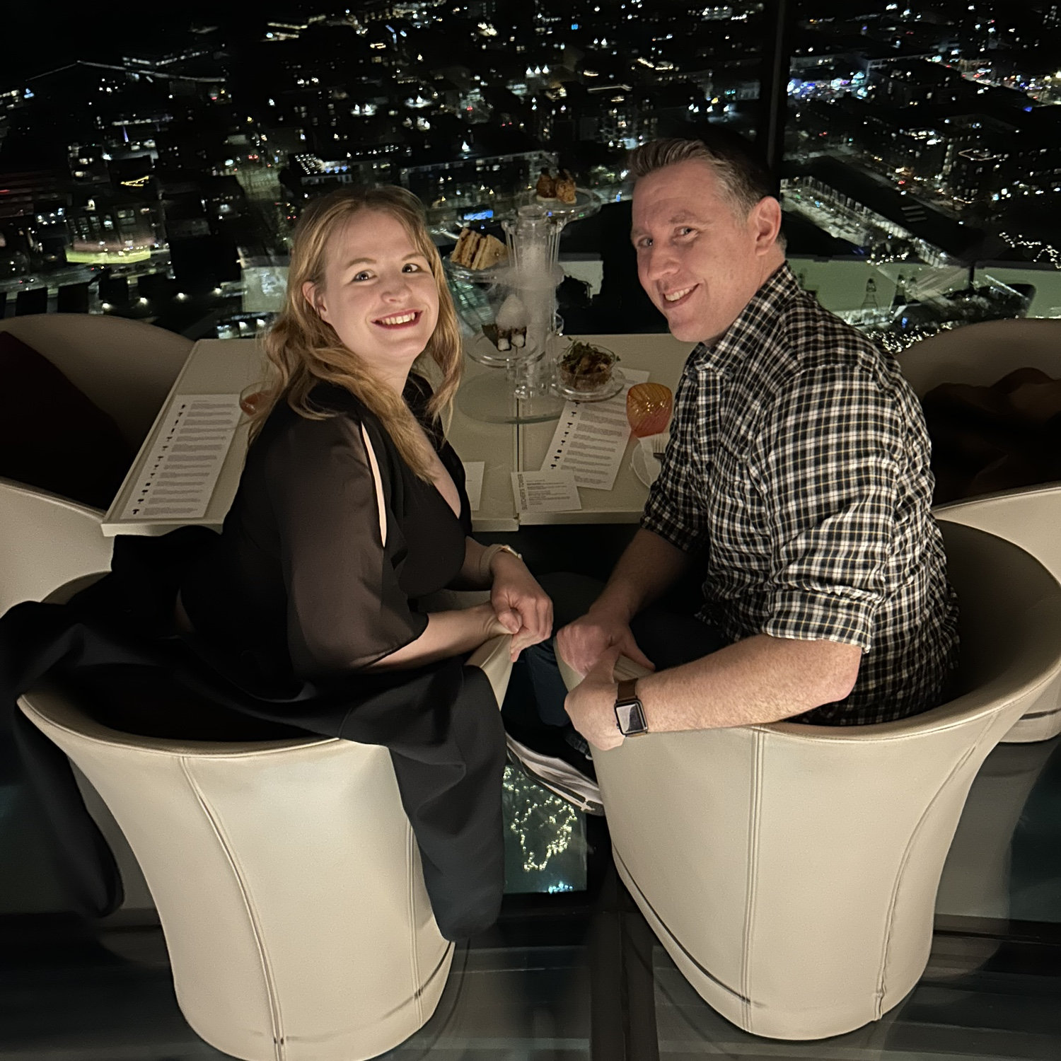 This was our 9 year anniversary at the Space Needle. I thought he was going to pop the question at this dinner. Can you believe he made me wait a whole extra year???