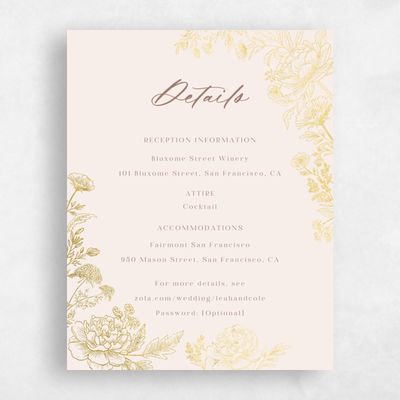 Linen, Beige Wedding Enclosure - Vicenza Foil