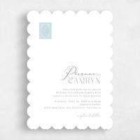 Blue Wedding Invitation - Poplar Stamp