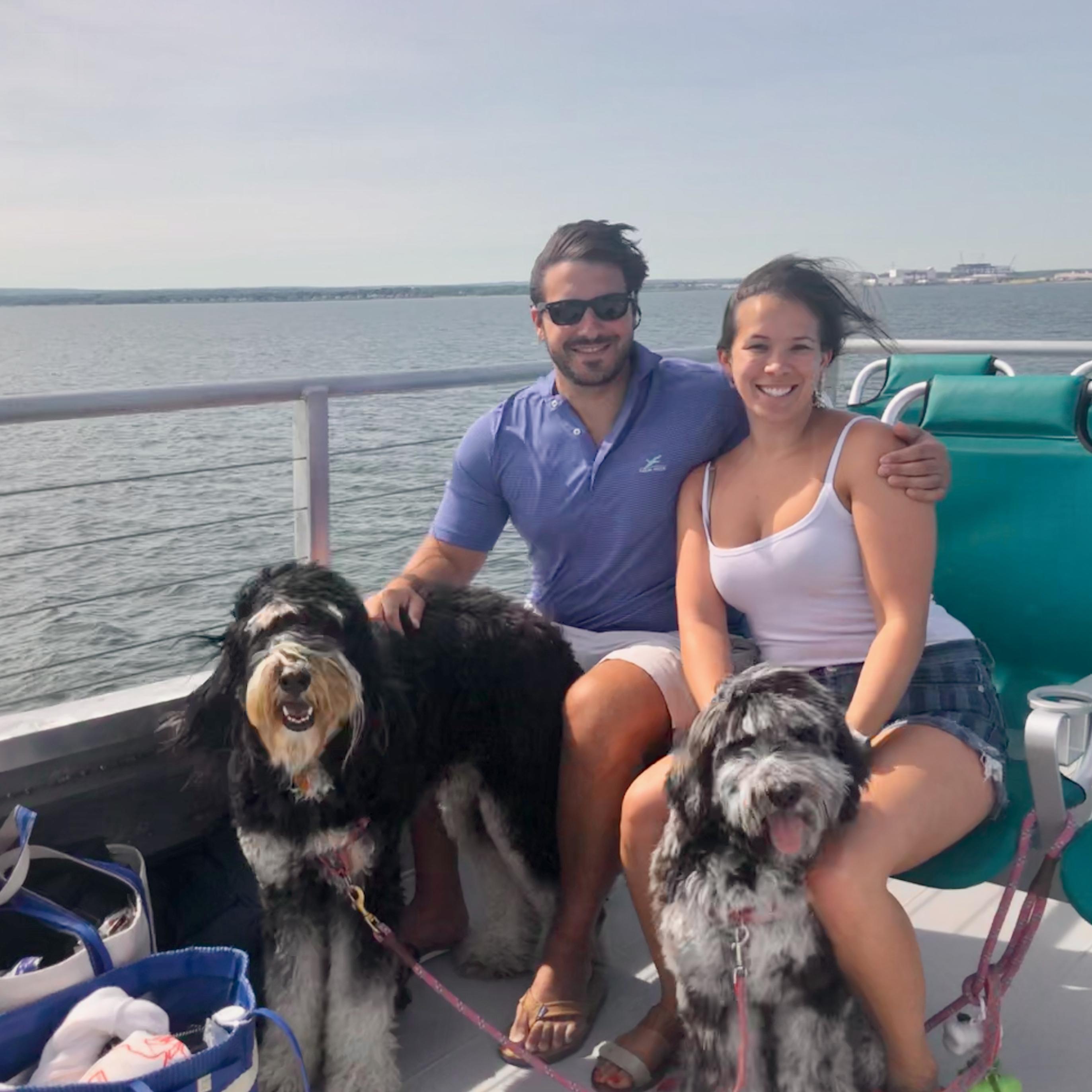 Family ferry rides to the Vineyard! Check out those hairstyles!