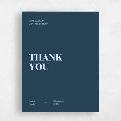 Multi-Colored Wedding Thank You - Melvine Portrait
