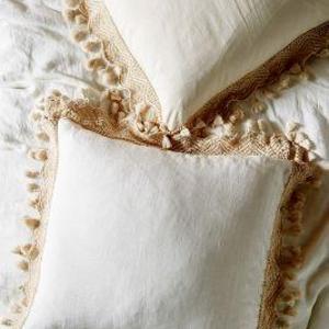 Tasseled Linen Euro Sham