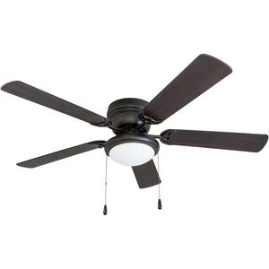 Portage Bay 50251 Hugger 52&quot; Matte Black West Hill Ceiling Fan with Bowl Light Kit