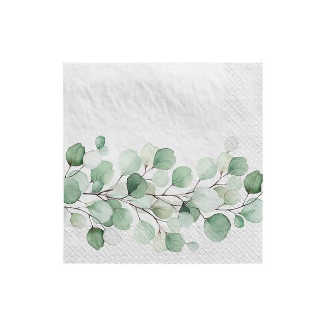 30ct Botanical Disposable Lunch Napkins Sage - Spritz™