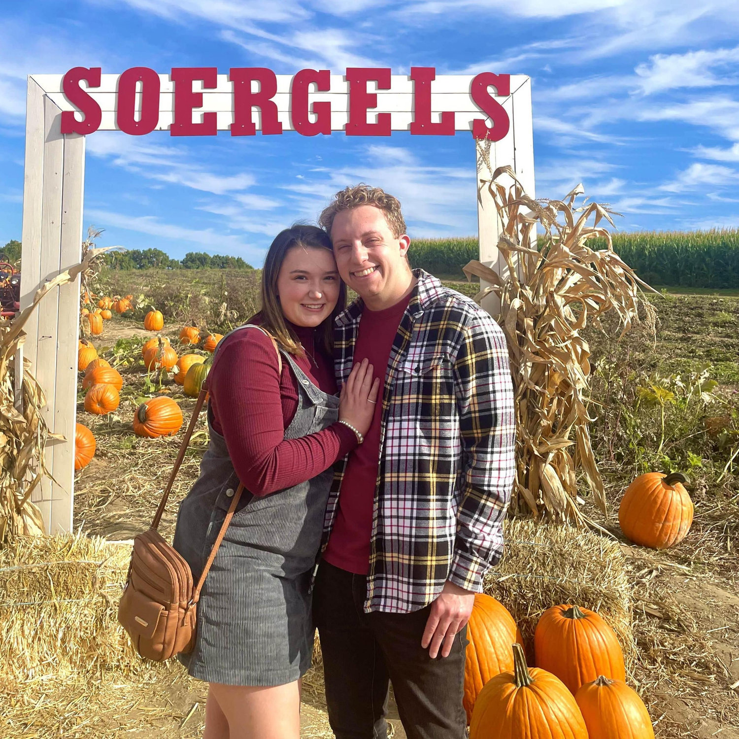 A lovely fall date at Soergels, choosing a pumpkin and enjoying fresh apple cider