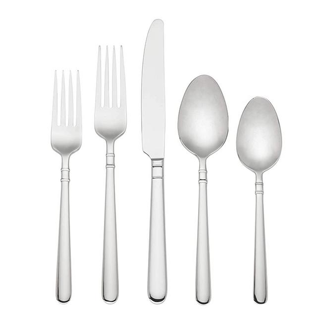 KATE SPADE Carlton Street 45-piece Flatware Set, 7.05 LB, Metallic