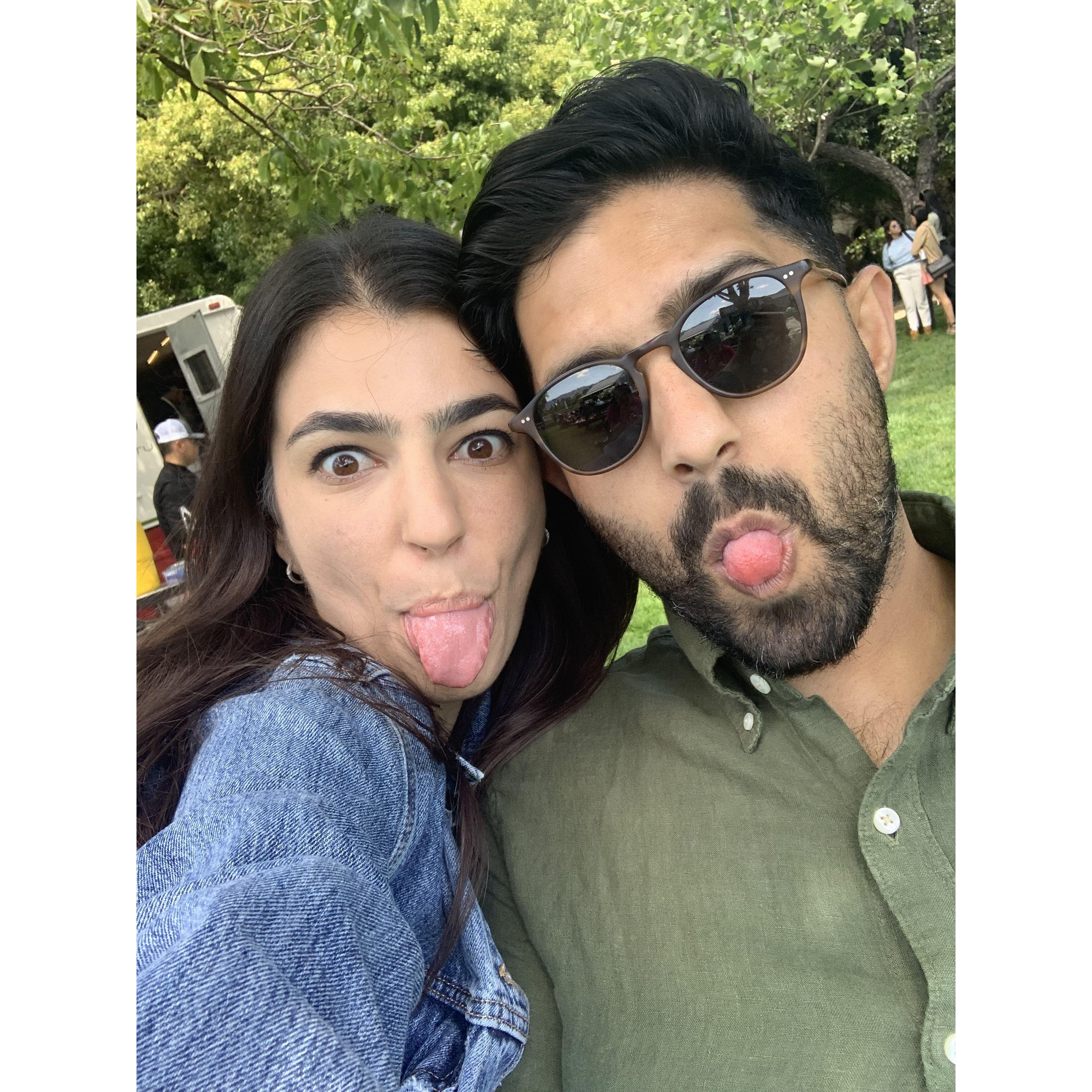 Just a couple of goofballs during our first trip together to Napa Valley
