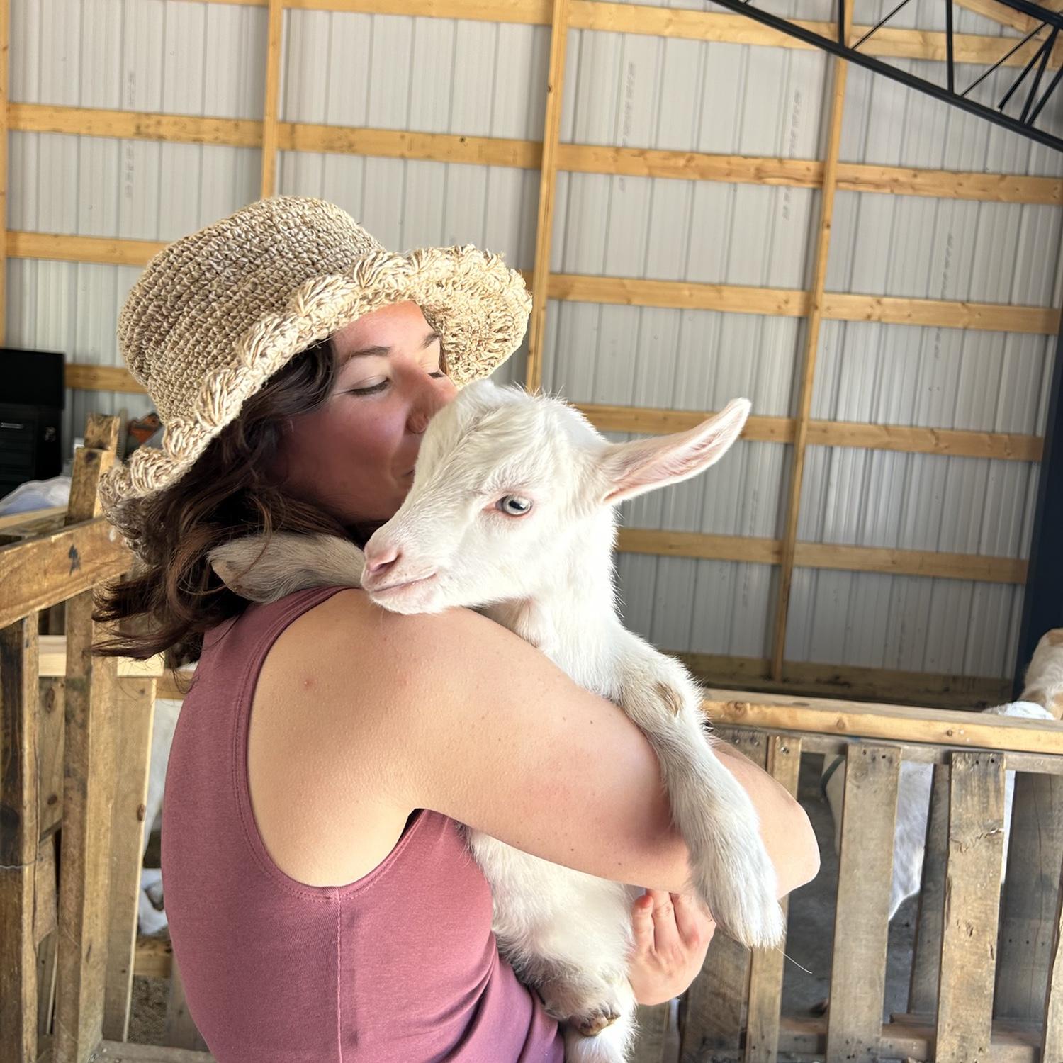 My favorite baby goat, Chuckley!