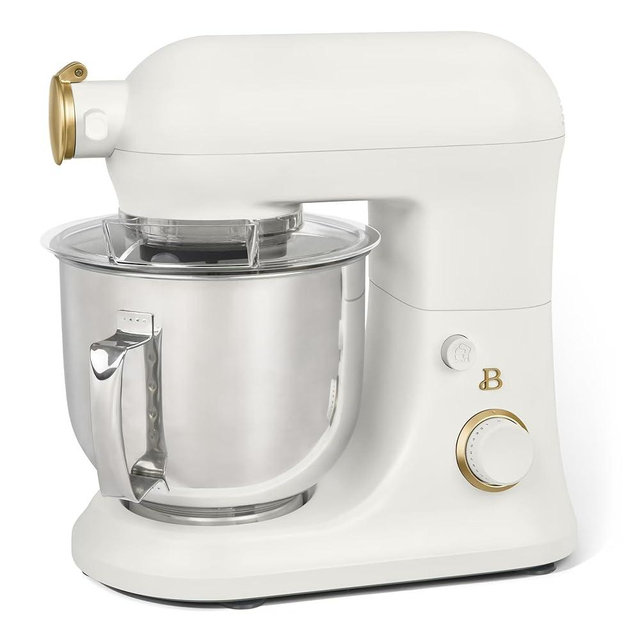 6 Quart Stand Mixer, 600W Tilt-Head Electric Kitchen Mixer with 12 Speeds, Stainless Steel Bowl, Dough Hook, Whisk & Beater, Multifunction Food Mixer