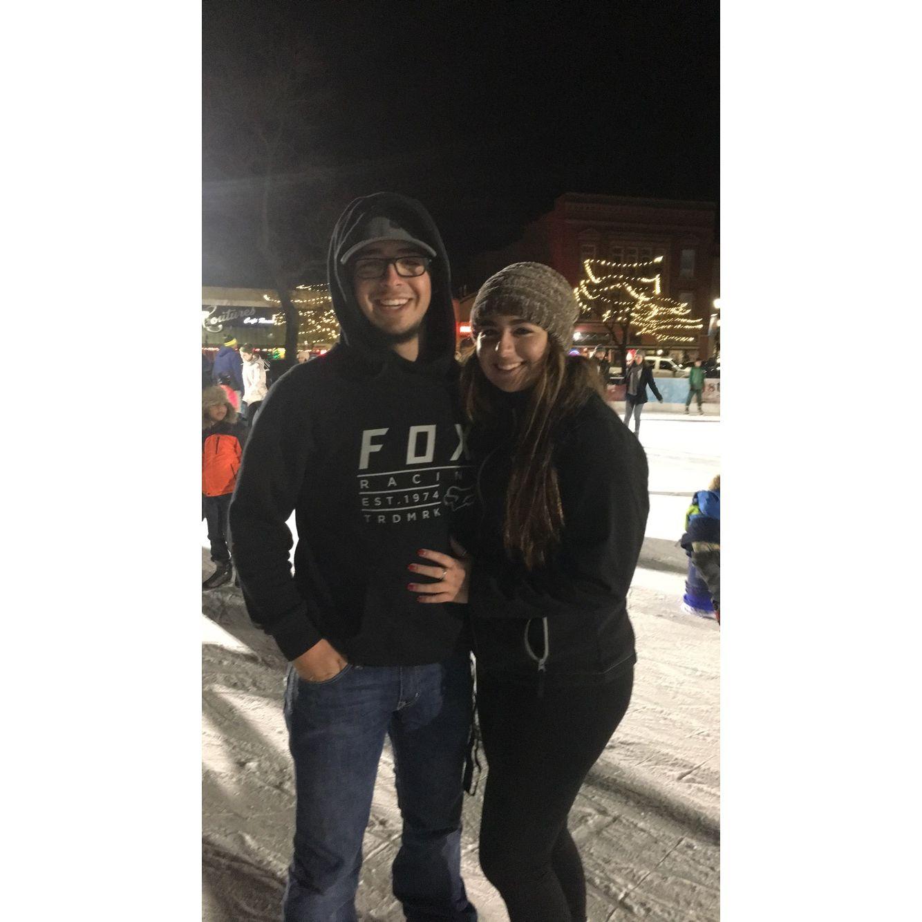 Colorado Springs outdoor ice skating rink!