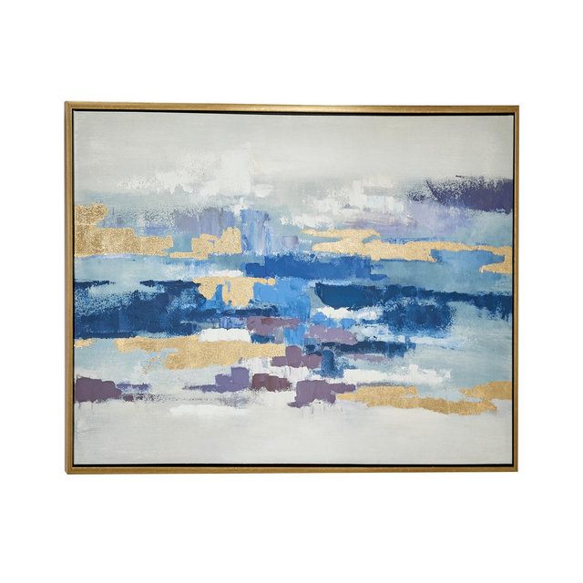 Rosemary Lane Canvas Abstract Framed Wall Art with Gold-Tone Frame, 71" x 2" x 31"
