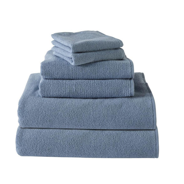 L.L. Bean Organic Textured Cotton Towel Set - Flint Blue