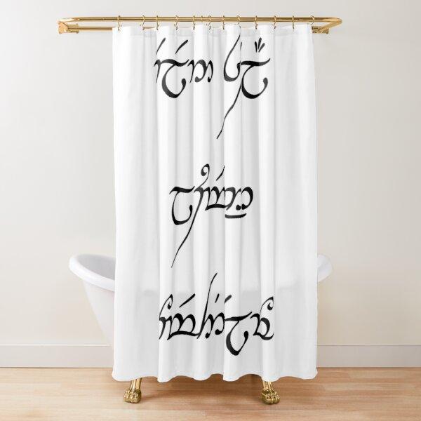 A star shines on the hour of our meeting (Elen síla lumenn' omentielvo) Shower Curtain
