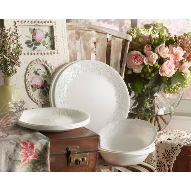 Corelle Embossed Bella Faenza 16-Piece Dinnerware Set