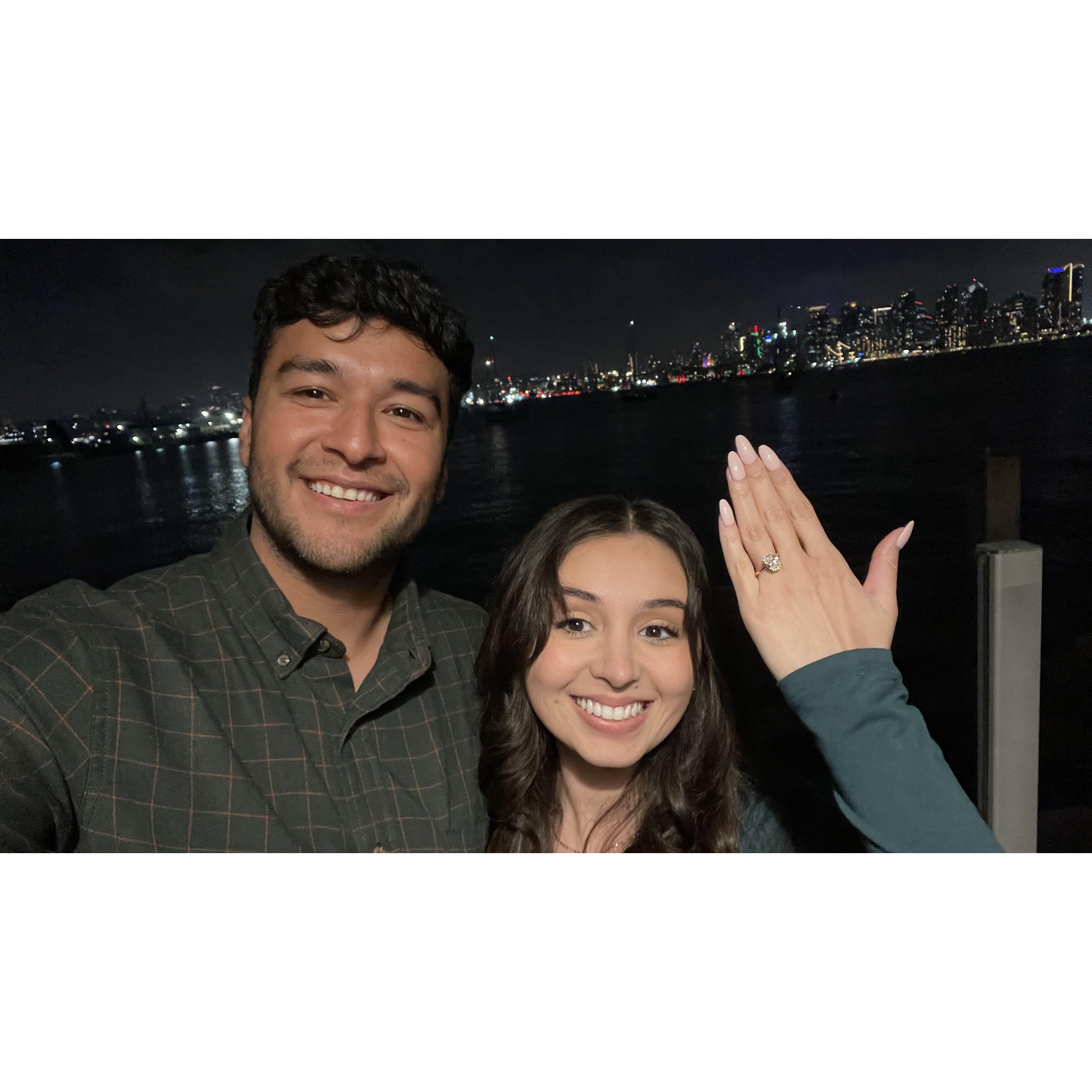 The night of our engagement