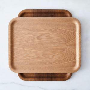 Nonslip Rectangular Wood Tray