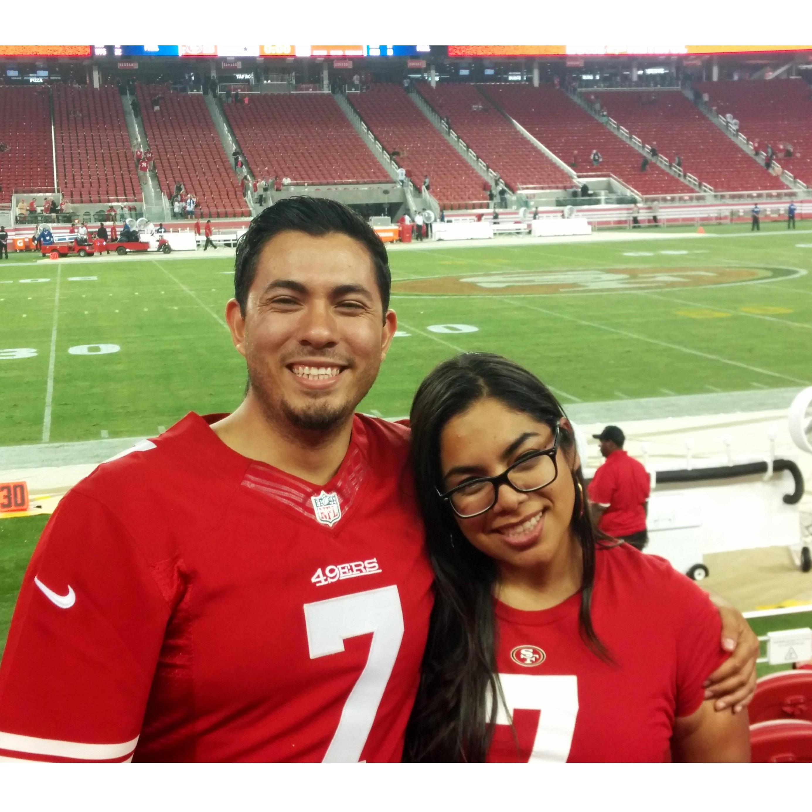 One of the first few niners games we attended.