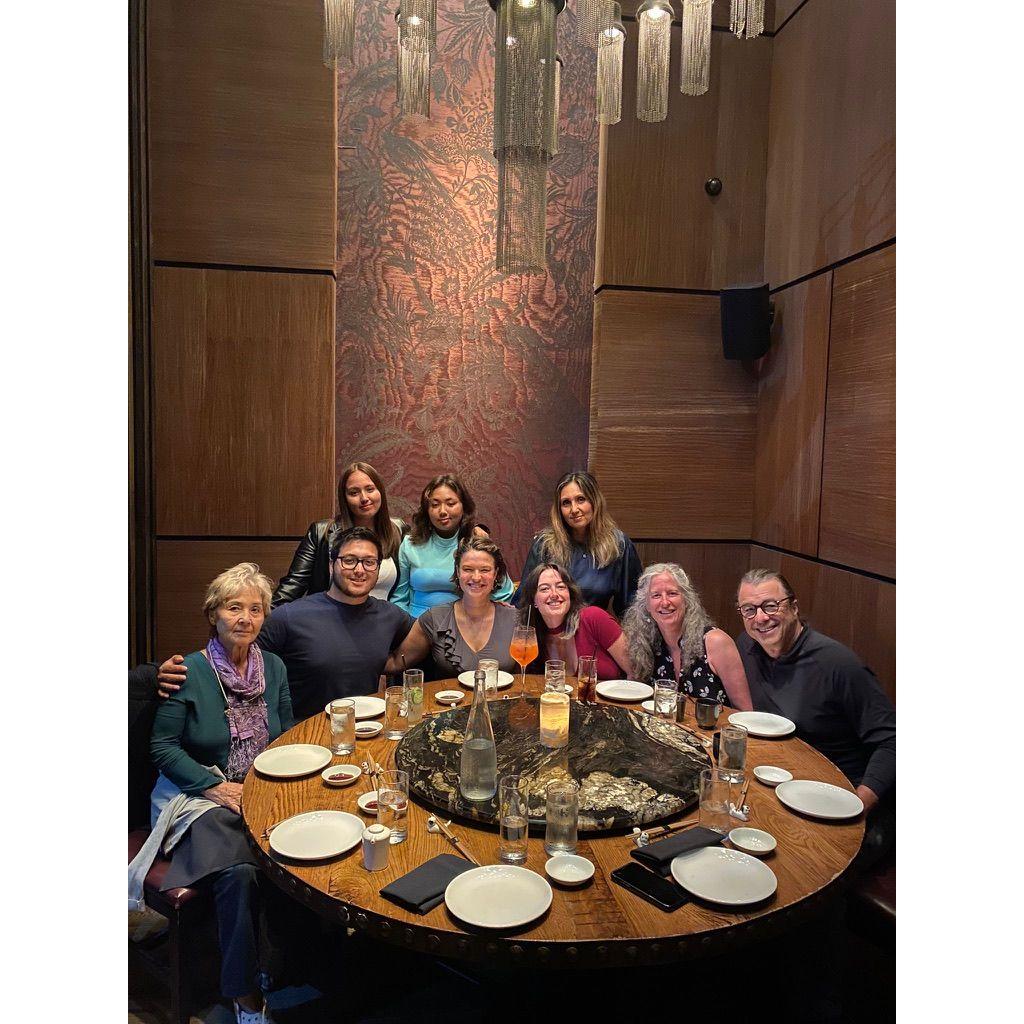Hannah's 28th birthday dinner (and engagement celebration) with Hannah's and Amal's families at TAO, LA, CA, 2022.