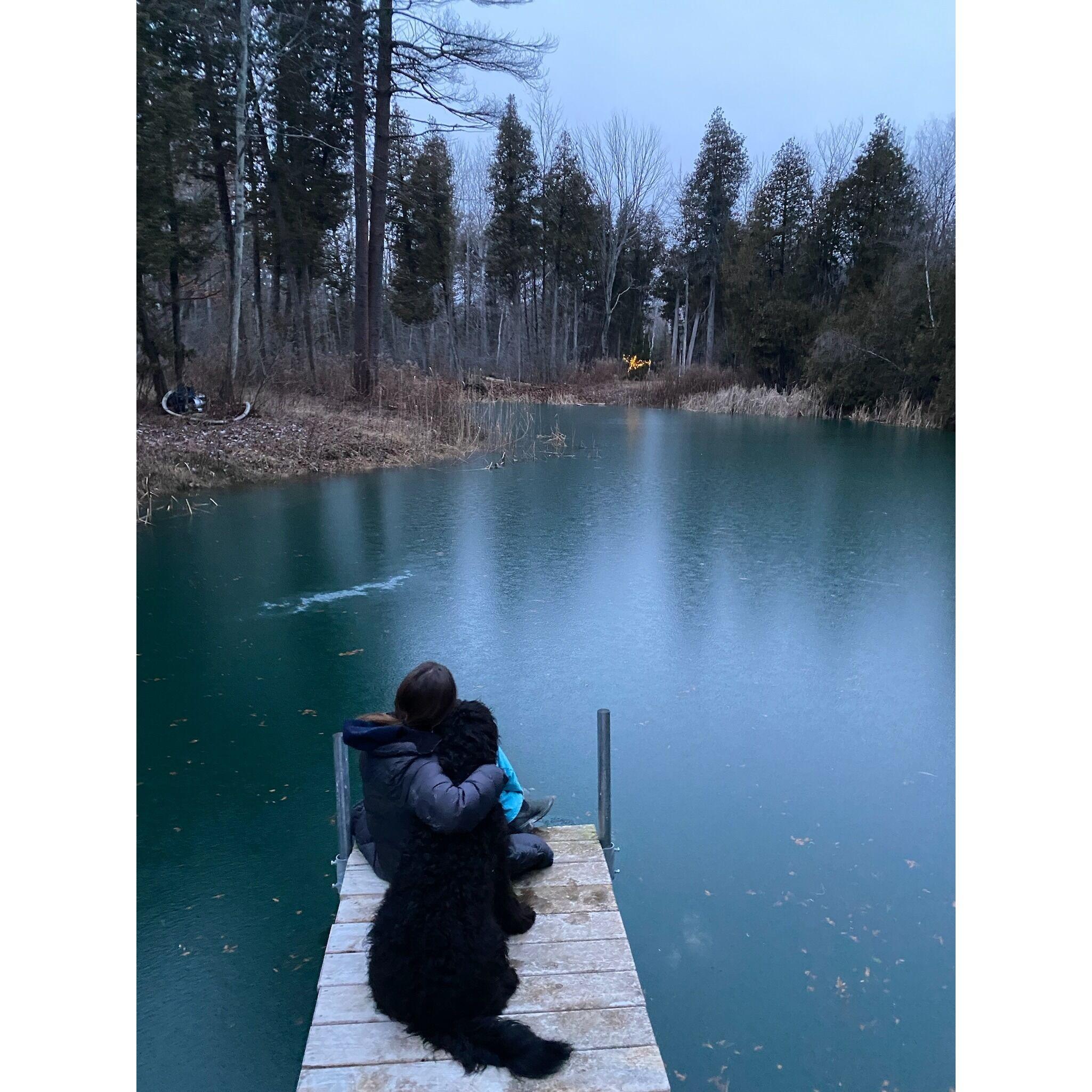 Visiting Cooper in the winter.
