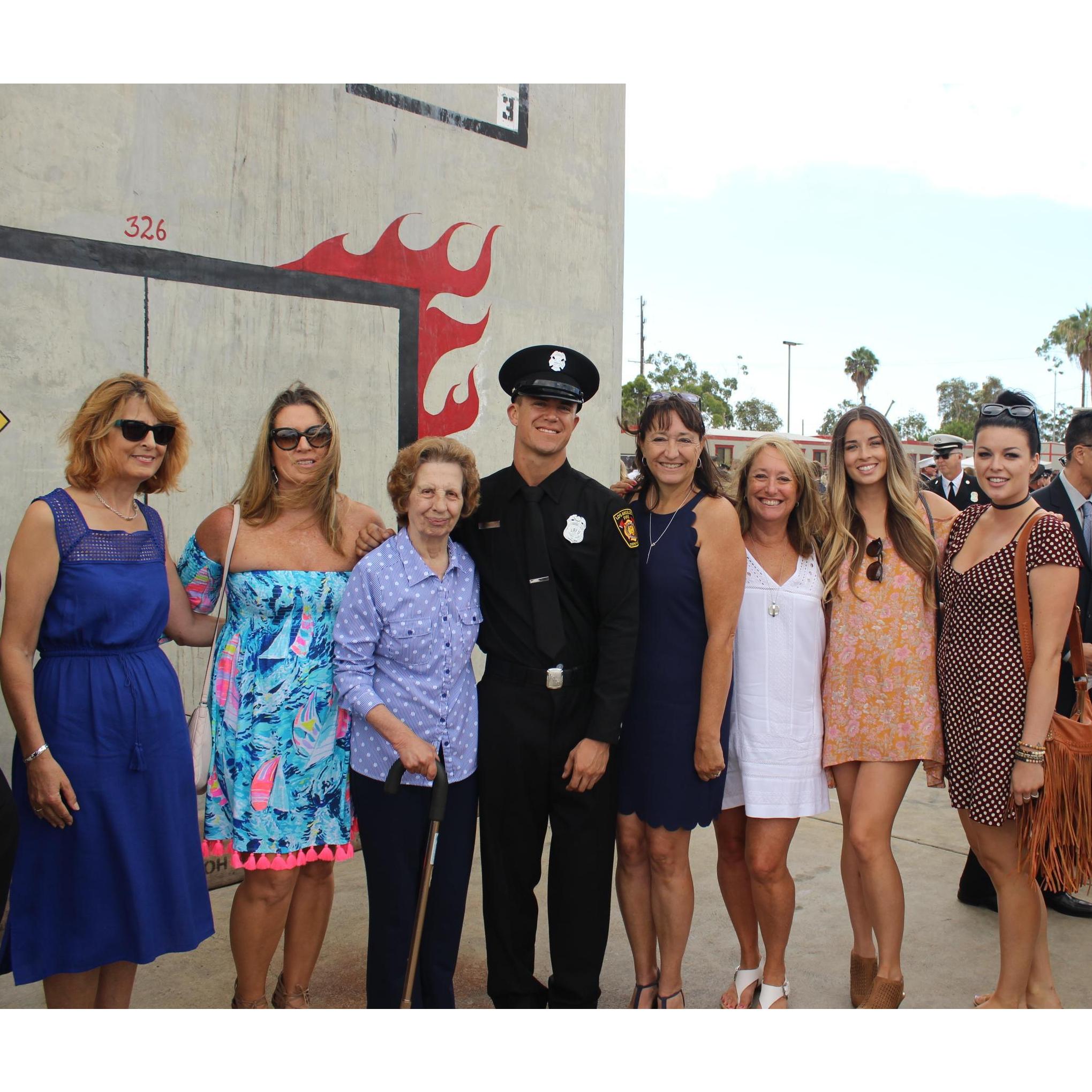 Ricky and a few of the special women in his life at his graduation ceremony.