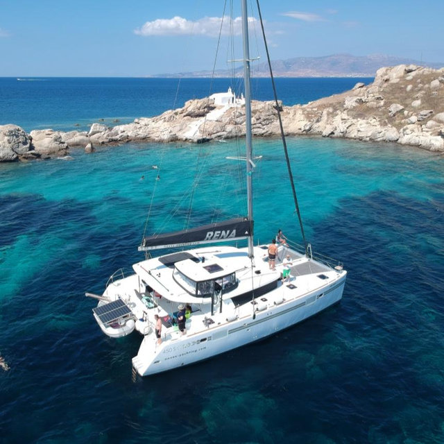 Catamaran in Greece
