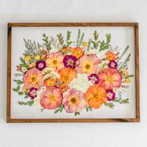Wedding Bouquet Preservation: Pressed Floral (Pressed Frame)