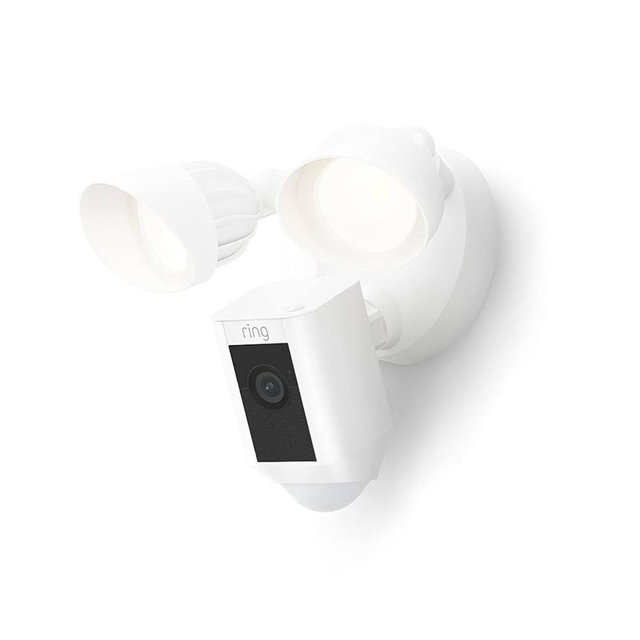 Ring Floodlight Cam Wired Plus with motion-activated 1080p HD video, White (2021 release)