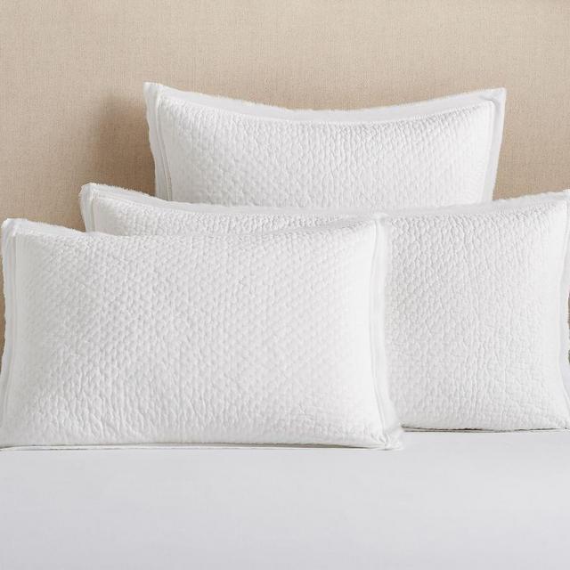 Melange Handcrafted Cotton Quilted Sham Standard White