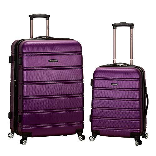 Rockland Melbourne Hardside Expandable Spinner Wheel Luggage, Purple