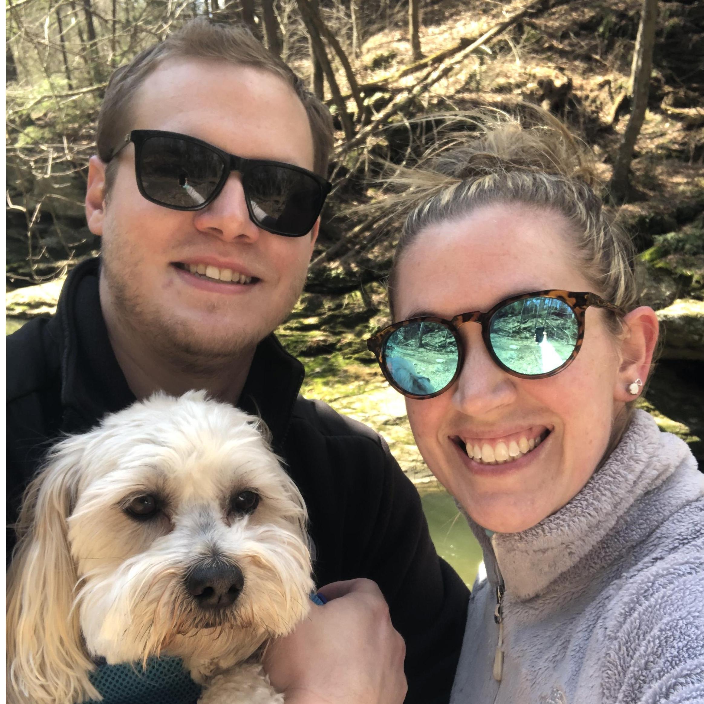 Joe popped the question while on a hike! He found a cute trail with waterfalls. Chui enjoyed the walk too even though he didn't realize that this walk was a walk to remember!