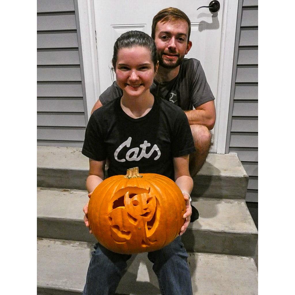 Our first pumpkin carving