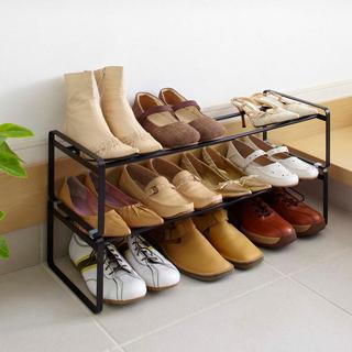 Frame Adjustable Shoe Rack, Set of 2