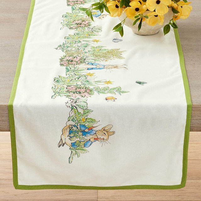 Peter Rabbit™ Garden Cotton/Linen Table Runner