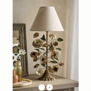 Iron Floral Table Lamp
