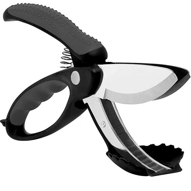 Upgraded Salad Scissors Tossing and Chopping Salad Chopper Heavy Duty Kitchen Salad Scissors Multifunction Double Blade Salad Cutting Tool