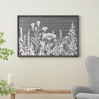 Floral Relief Framed Wall Art