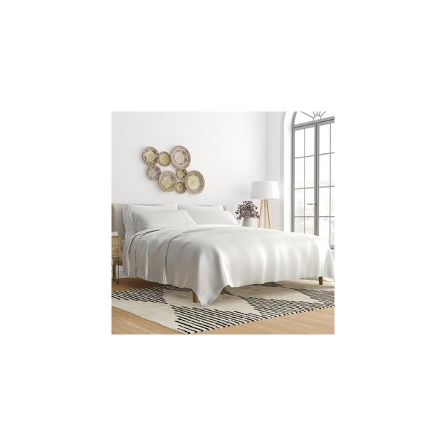 Softest Rayon made from Bamboo 4 Piece Sheet Set - Becky Cameron, Queen, White