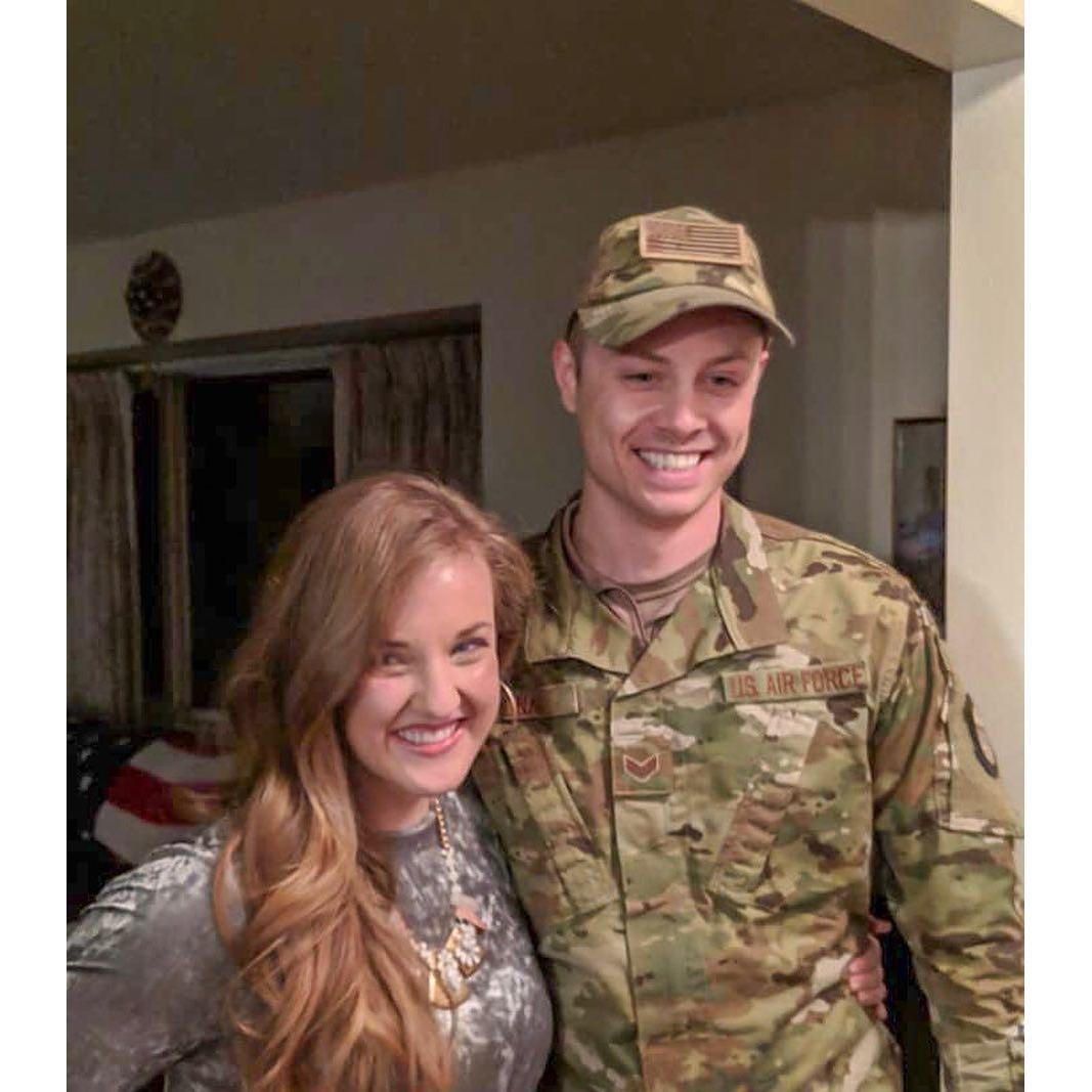 SUPRISE! First time seeing each other after Michael's deployment.