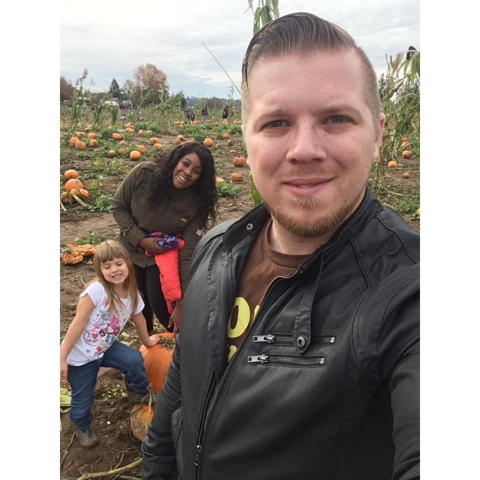 Our first Halloween together. We decided to take Addisyn to the pumpkin farm.