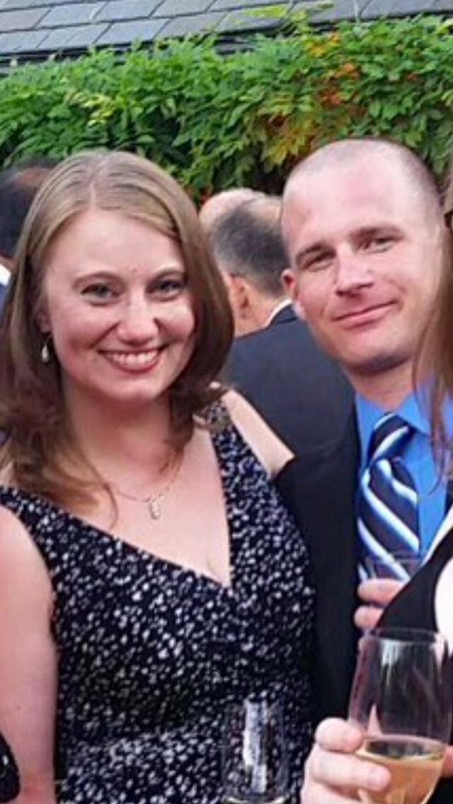 This photo was the first ever taken of Danielle and Brian at the first ever wedding they attended together in June 2016. They hadn't been dating long, yet many people thought they were married!