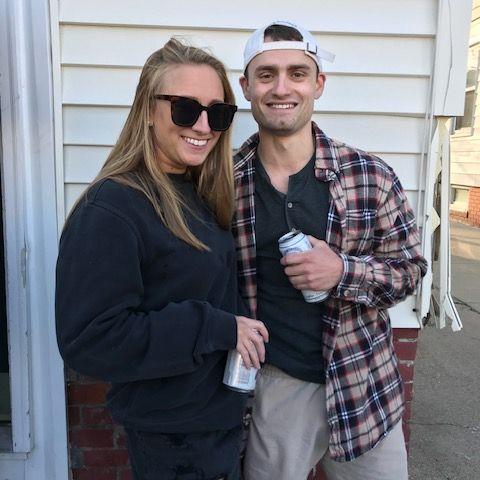 Our first photo together, March 2019, Providence College