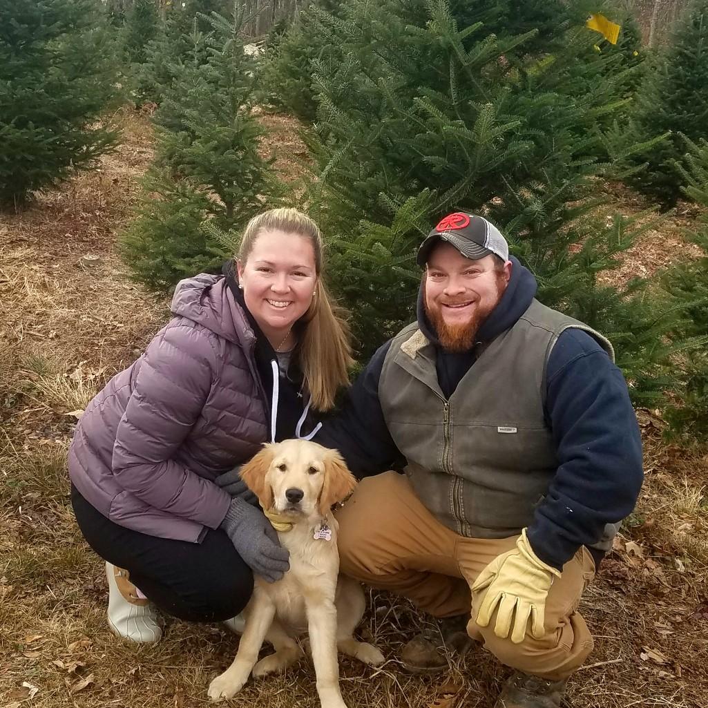 Our first Christmas tree hunting with Bella