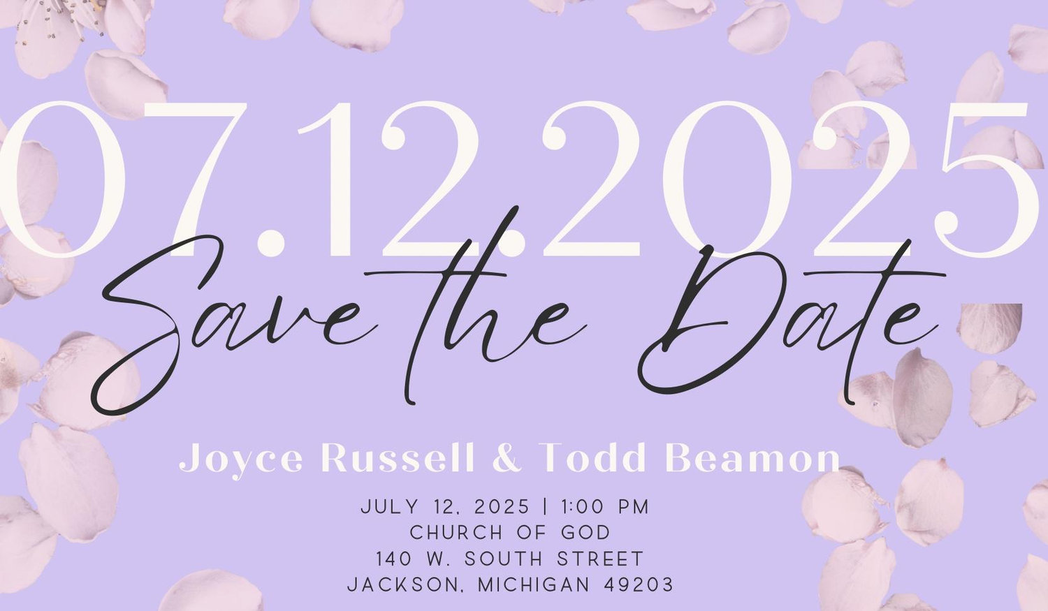 The Wedding Website of Joyce Russell and Todd Beamon