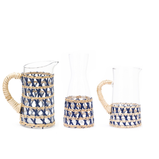 Island Wrapped Pitchers & Carafe in Navy