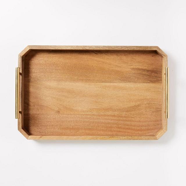 Deco Handle Serve Tray, 12"x18", Natural