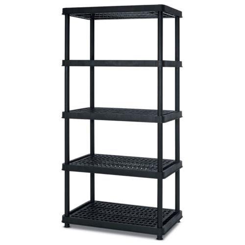 Heavy Duty 5 Tier Shelves Plastic Shelf Garage Storage Shelving 36" x 24" x 72"