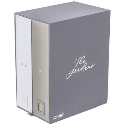Personalized Wedding Keepsake Box - Engagement Keepsakes Box - Personalized Memory Box Registry Shower Gift Bridal Keepsake Organizer with Labels - Handmade - Acid-Free (Gray, Font: Laura)