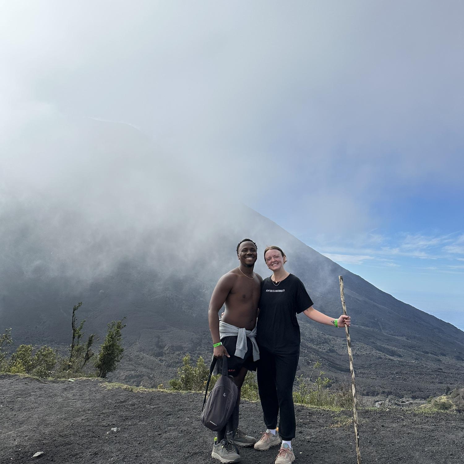 Sweat, smiles, and summit views โ our volcano victory! ๐โค๏ธ Feb 2025