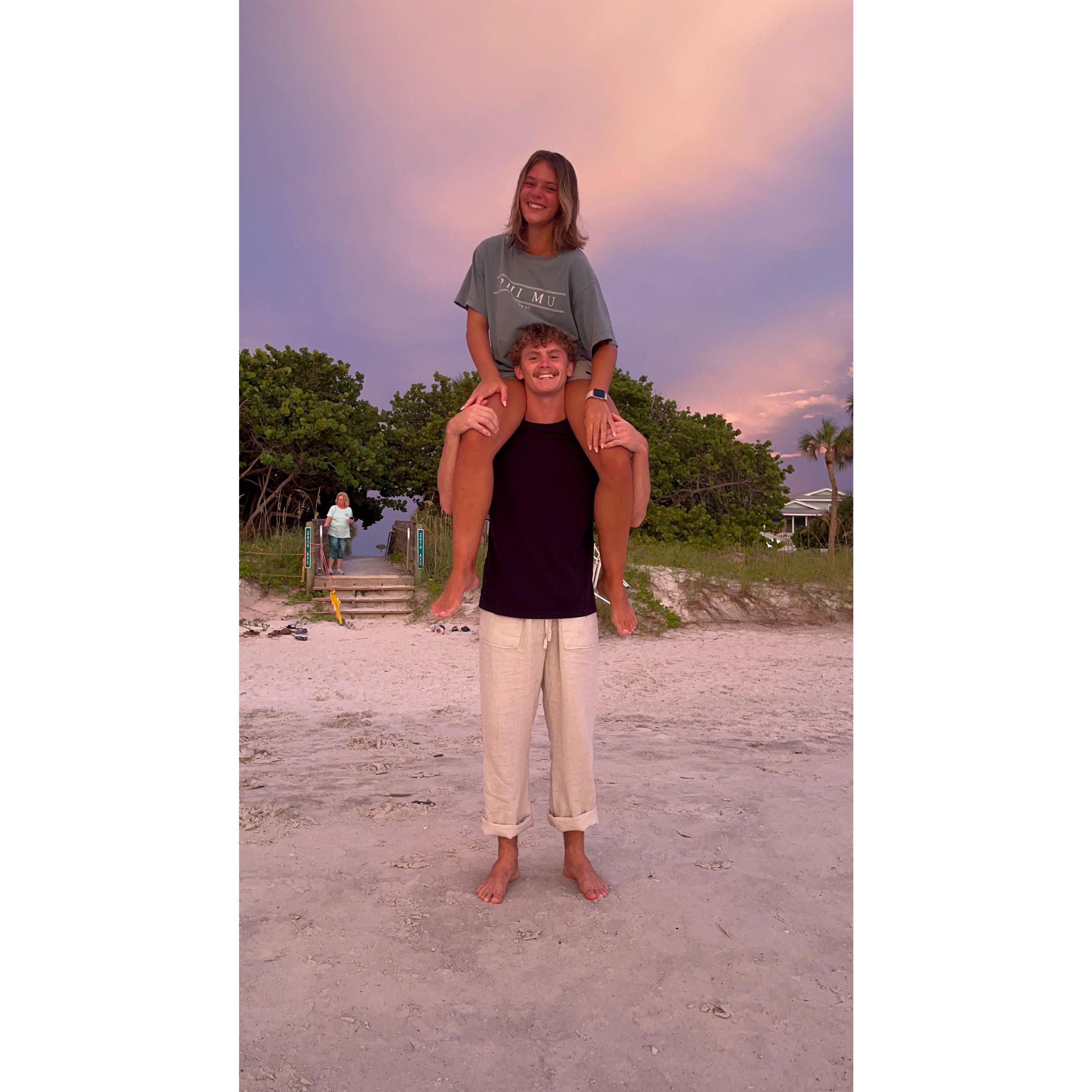 Time with Noah's family at Indian Rocks Beach!