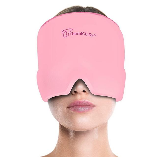 TheraICE Rx Form Fitting Gel Ice Headache / Migraine Relief Hat, Cold Therapy Migraine Relief Cap, Comfortable & Stretchable Ice Pack Eye Mask for Puffy Eyes, Tension, Sinus & Stress Relief